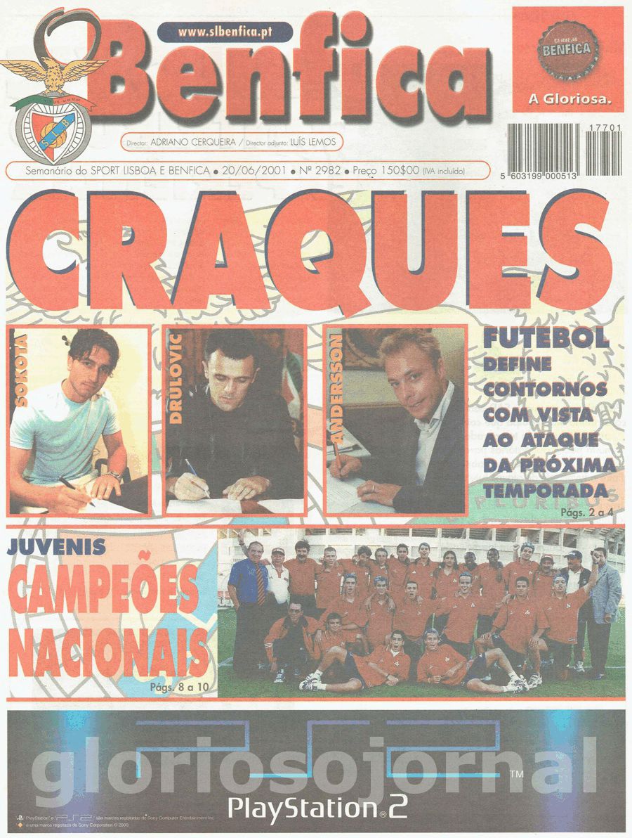 jornal o benfica 2982 2001-06-20